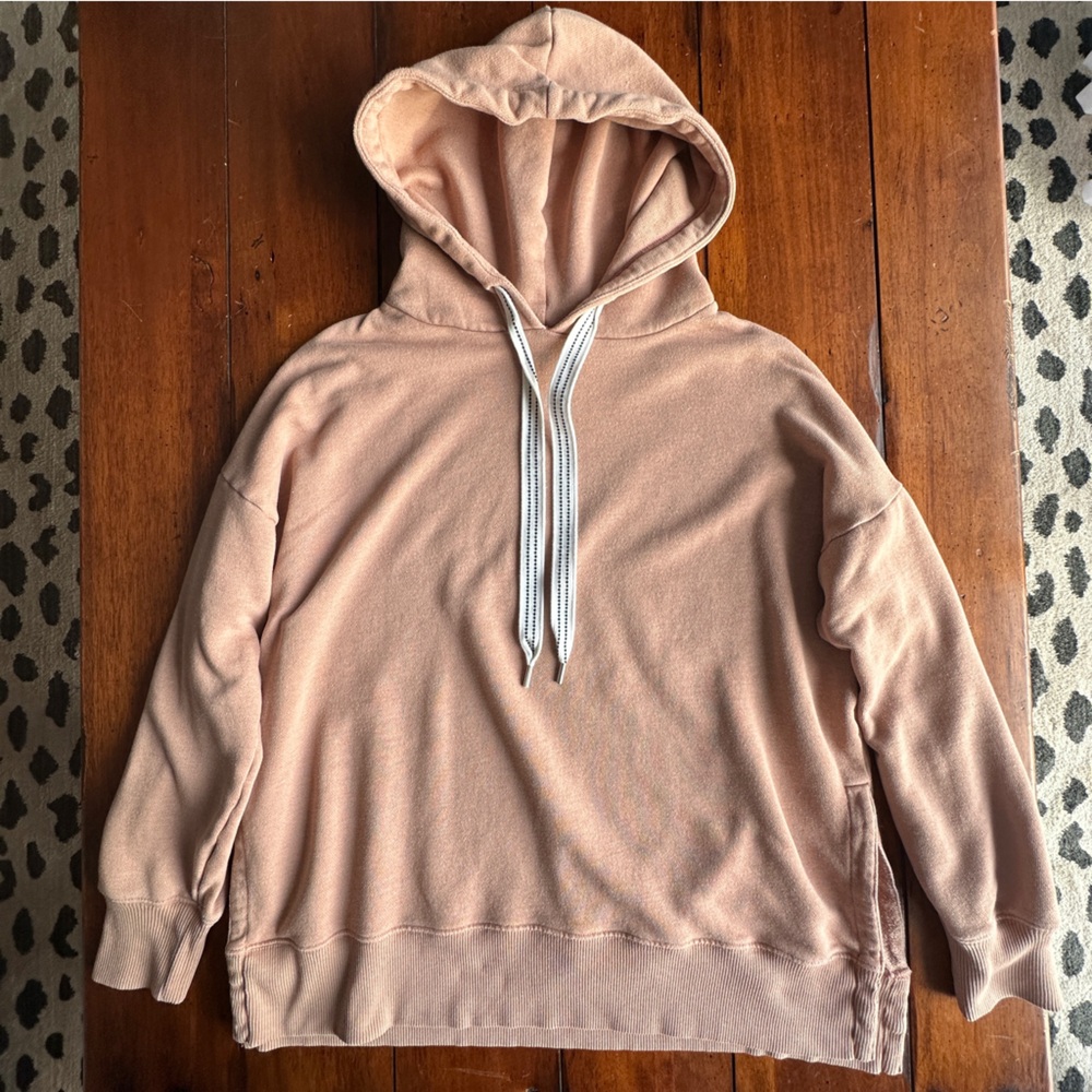 Aerie Hoodie Muted Mauve Pink Peach Oversized M 26” pit to pit